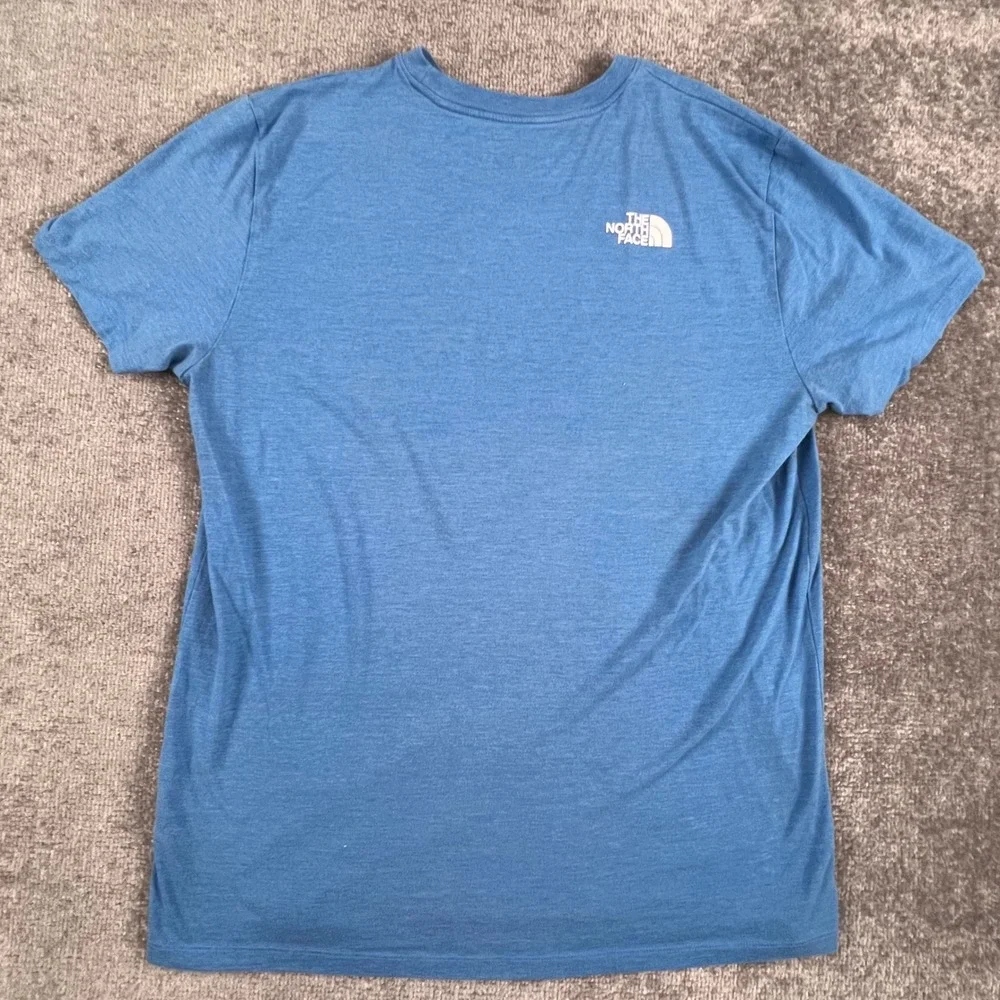 The North Face Mens Bear Logo Graphic T-Shirt Blue Heather AXJW Large